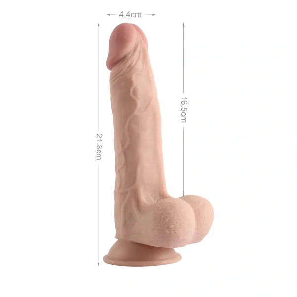 Dildo Realistico Pellizcable con Ventosa de 21 Cm - Imagen 2