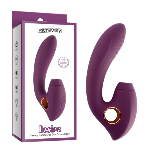 Vibrador con Succionador Recargable