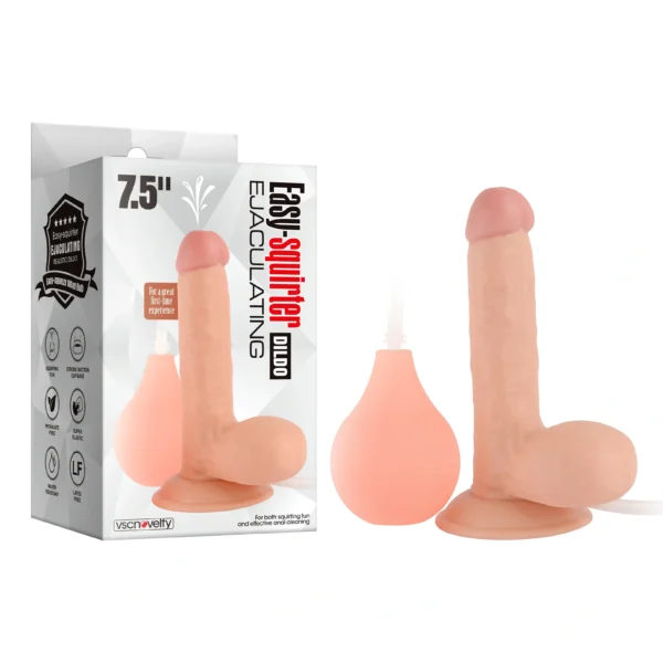 Dildo Con Ventosa que Eyacula de 19 Cm