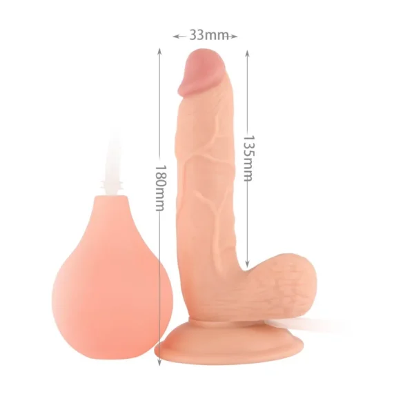 Dildo Eyaculador de 18 Cm con ventosa - Imagen 2