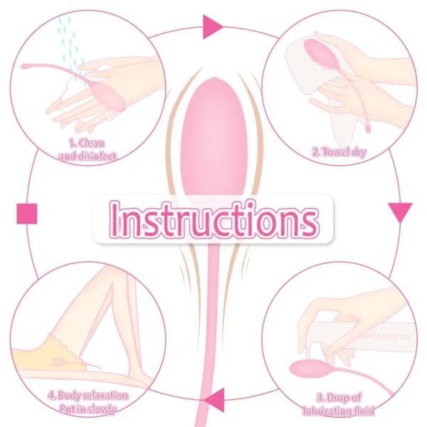 Set 3 Eggs Rose Bolas Vaginal Silicona - Kegel - Imagen 3