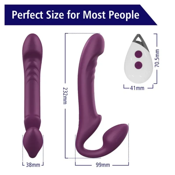 Strap-On Vibrador Qylon con Control y Movimiento - Imagen 2