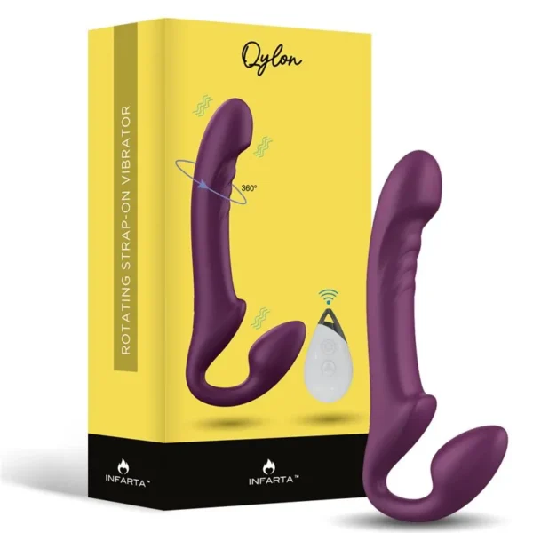 Strap-On Vibrador Qylon con Control y Movimiento